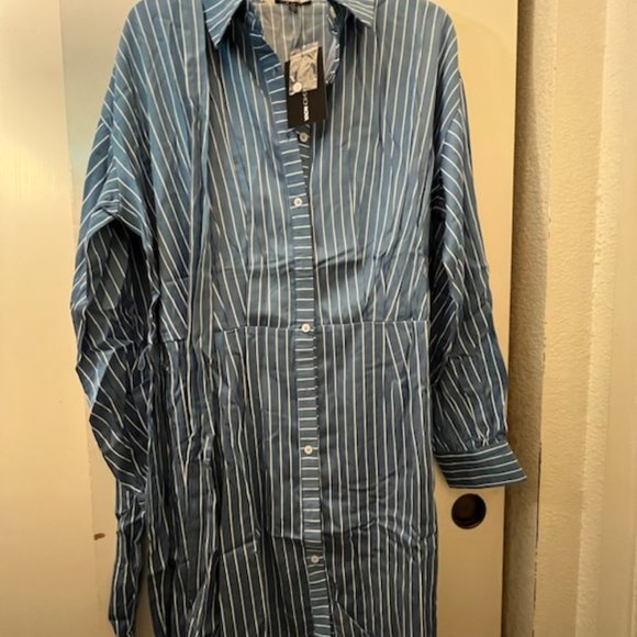 The Comeback Shirt Dress - Blue - Picture 4 of 5